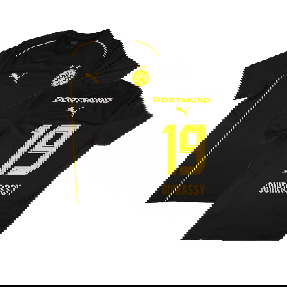 2024-2025 Borussia Dortmund Casuals Tee (Black) (Guirassy 19)