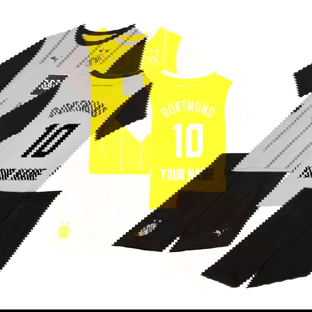 2024-2025 Borussia Dortmund Home Mini Kit (Your Name)
