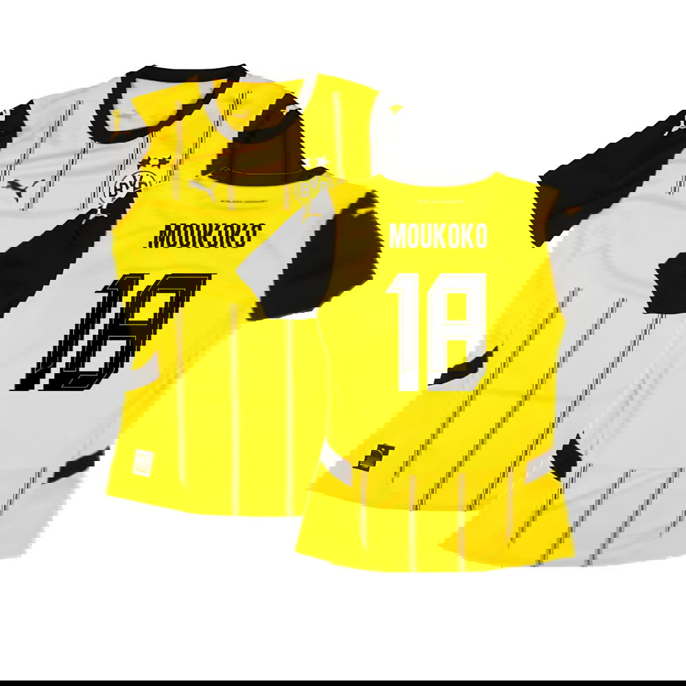 2024-2025 Borussia Dortmund Home Shirt (Ladies) (Moukoko 18)