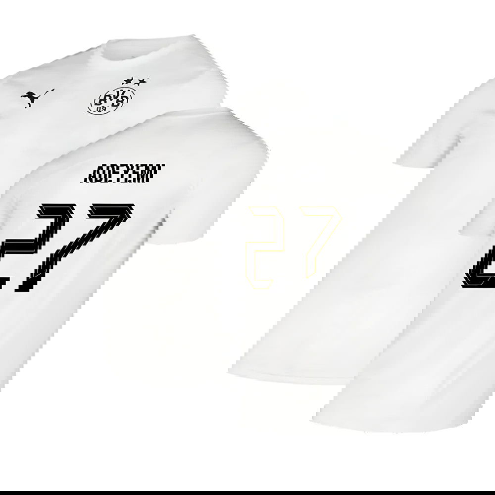 2024-2025 Borussia Dortmund Pre-Match Shirt (White) (Adeyemi 27)