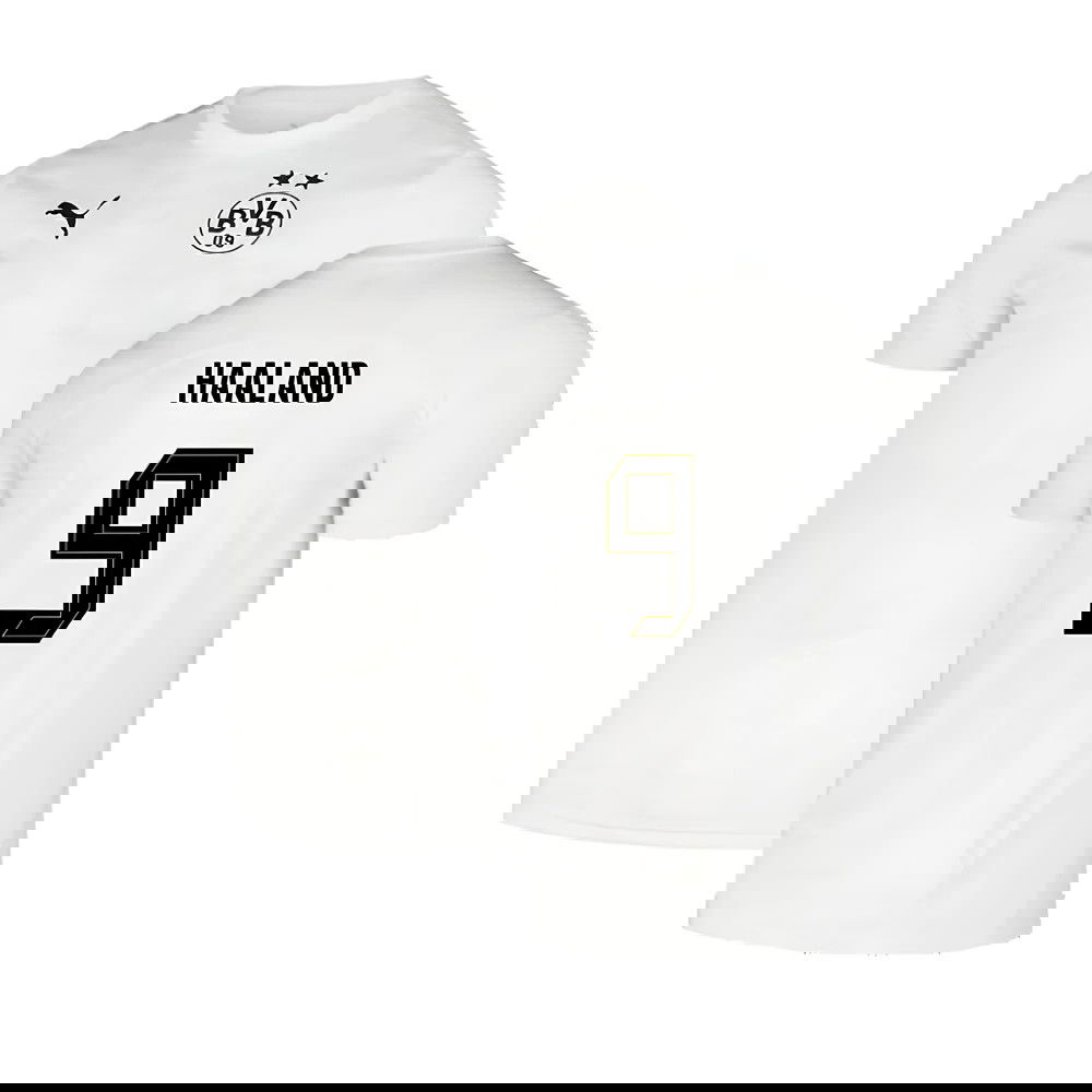 2024-2025 Borussia Dortmund Pre-Match Shirt (White) (Haaland 9)