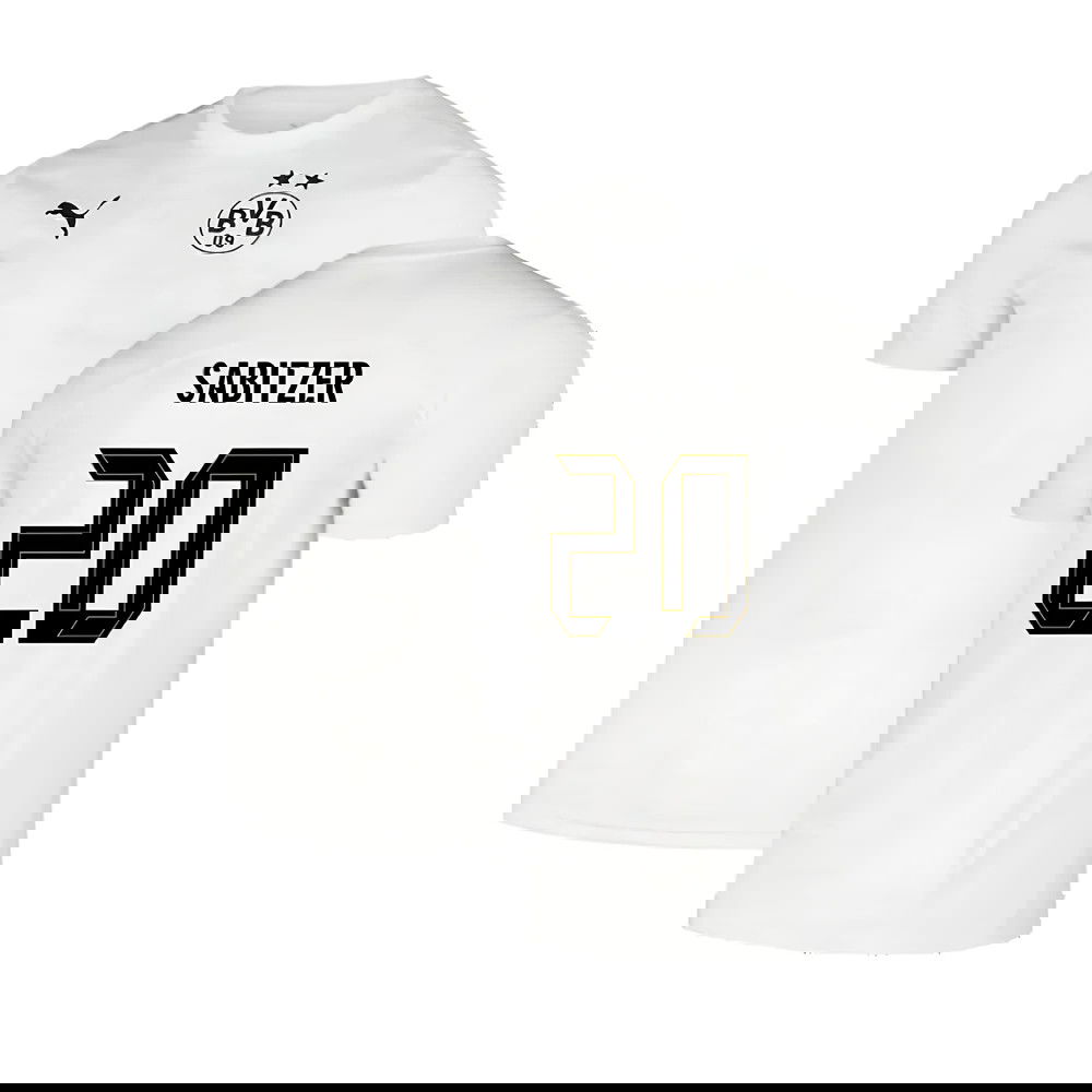 2024-2025 Borussia Dortmund Pre-Match Shirt (White) (Sabitzer 20)