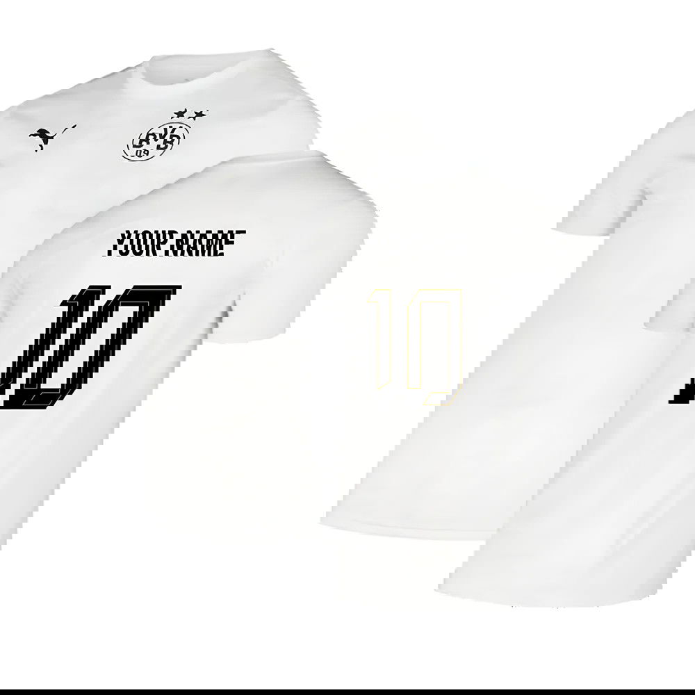 2024-2025 Borussia Dortmund Pre-Match Shirt (White) (Your Name)