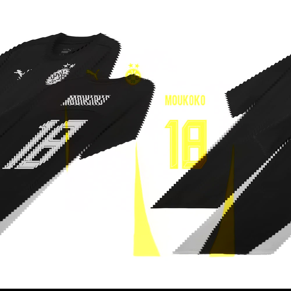 2024-2025 Borussia Dortmund Training Shirt (Black) (Moukoko 18)