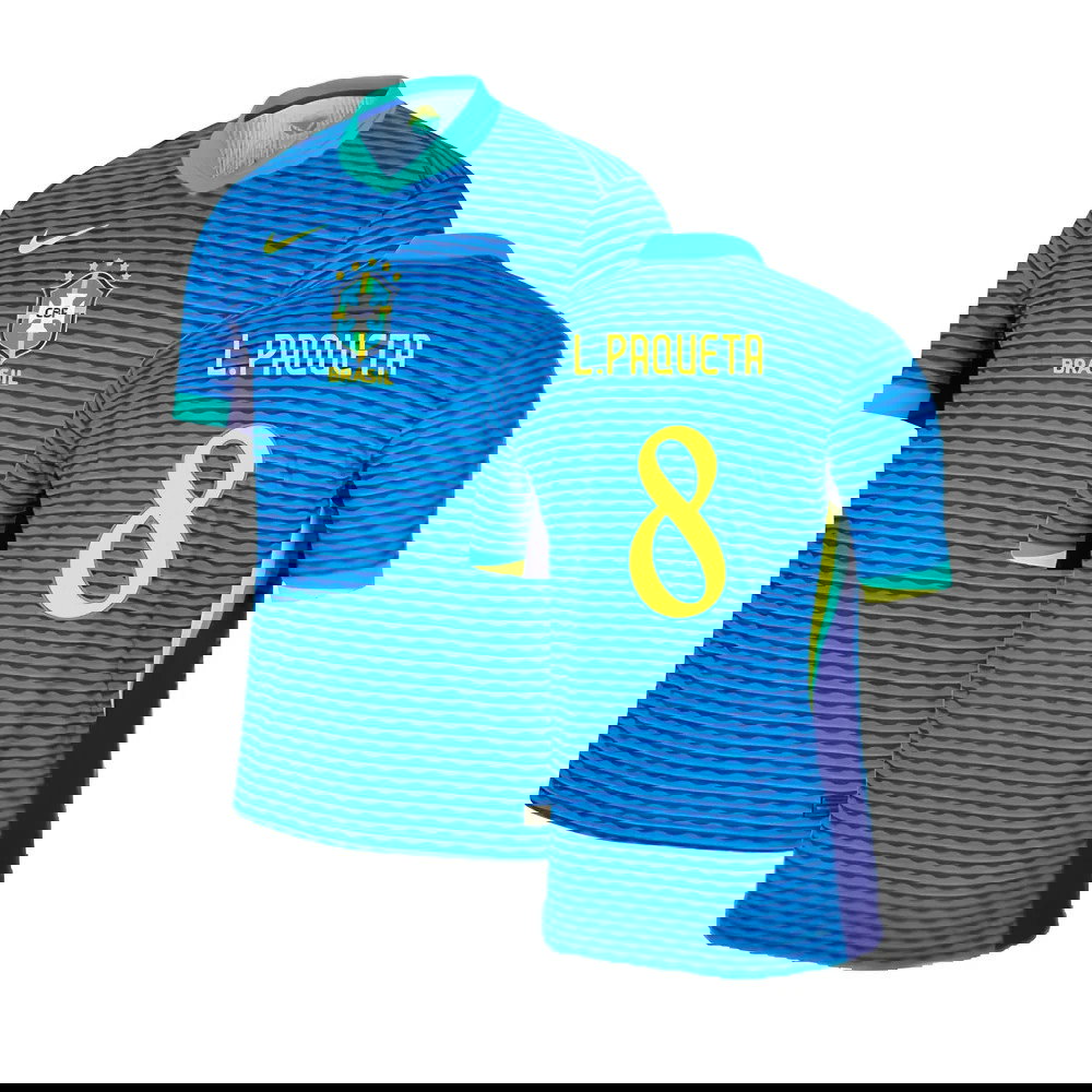 2024-2025 Brazil Away Dri-Fit ADV Match Shirt (L.Paqueta 8)