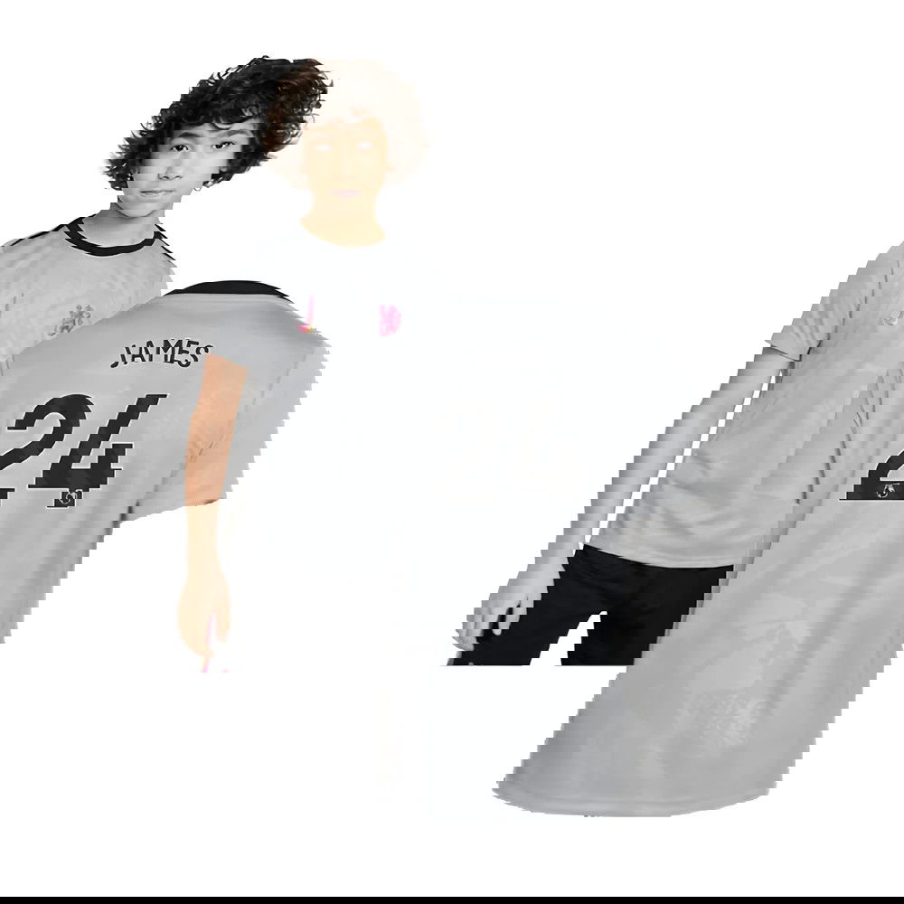 2024-2025 Chelsea Third Academy Pre-Match Shirt (Grey) - Kids (James 24)