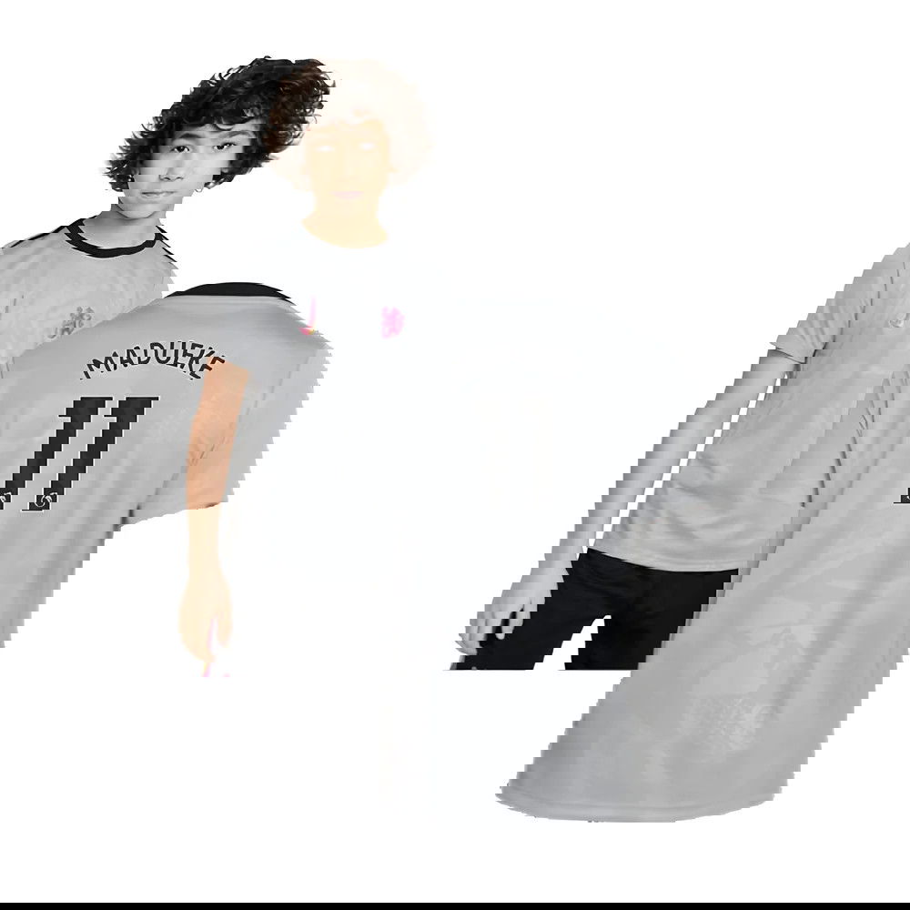 2024-2025 Chelsea Third Academy Pre-Match Shirt (Grey) - Kids (Madueke 11)