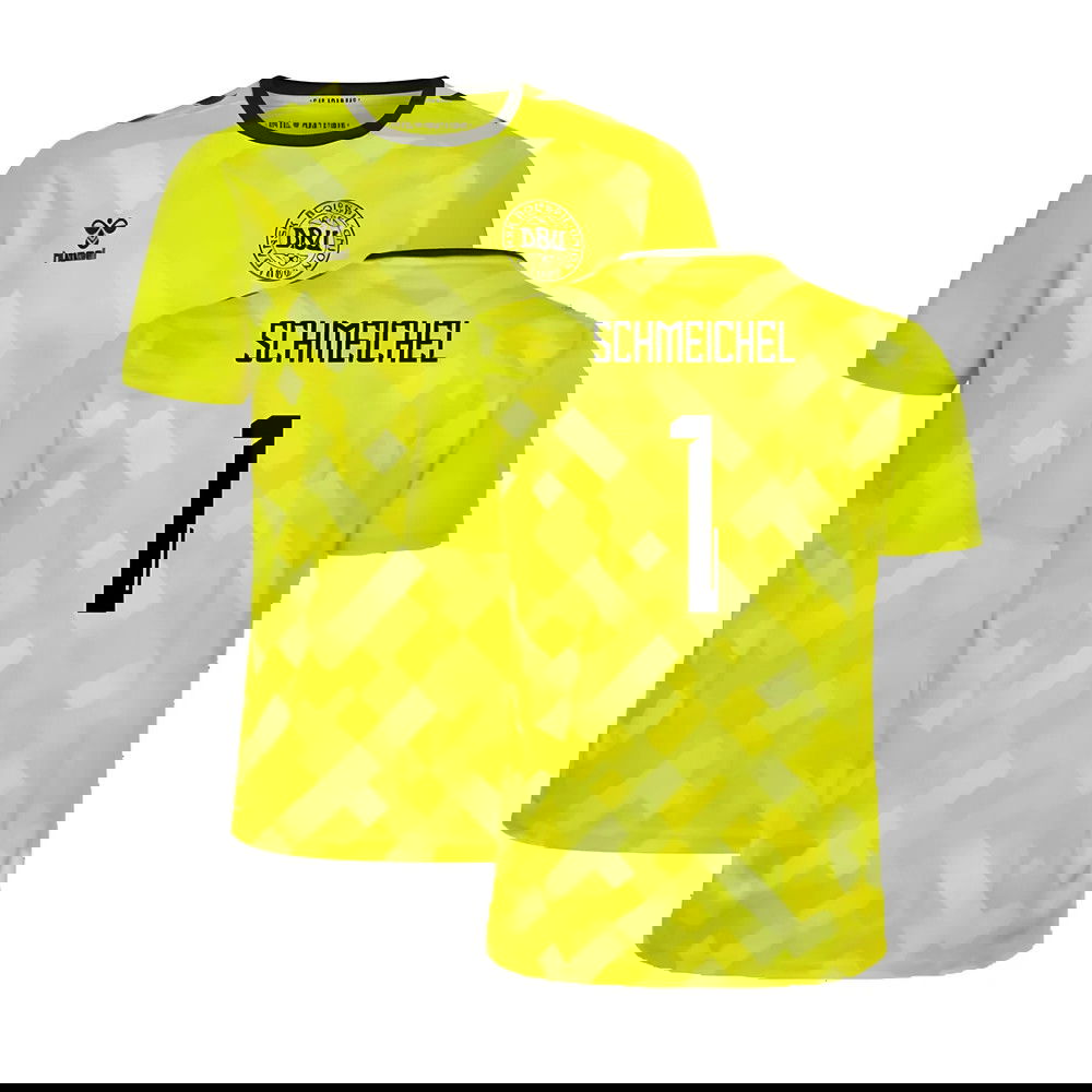 2024-2025 Denmark Home Goalkeeper Shirt (Yellow) (Schmeichel 1)