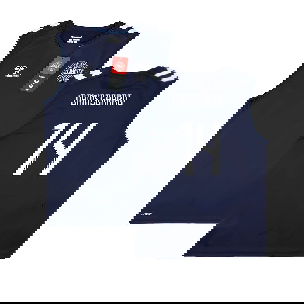 2024-2025 Denmark Sleeveless Training Jersey (Marine) (Damsgaard 14)