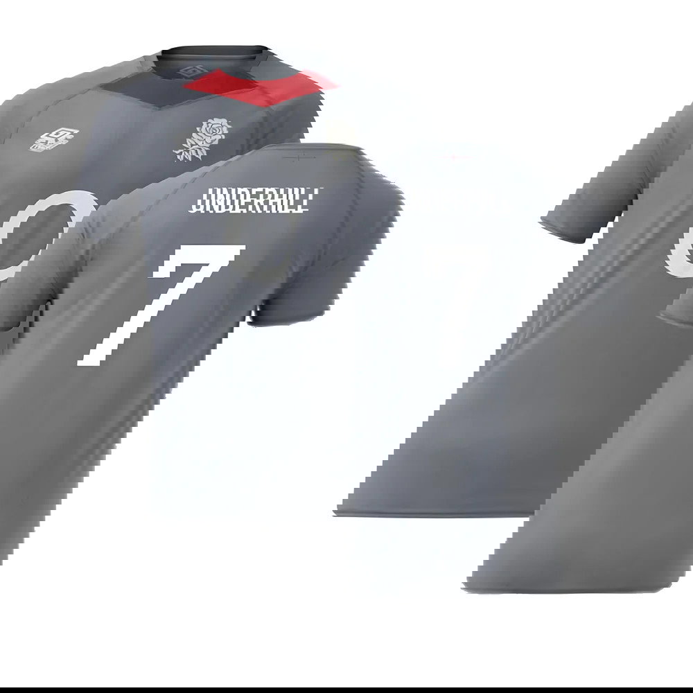 2024-2025 England Rugby Relaxed O2 Training Jersey (Grey) (Underhill 7)