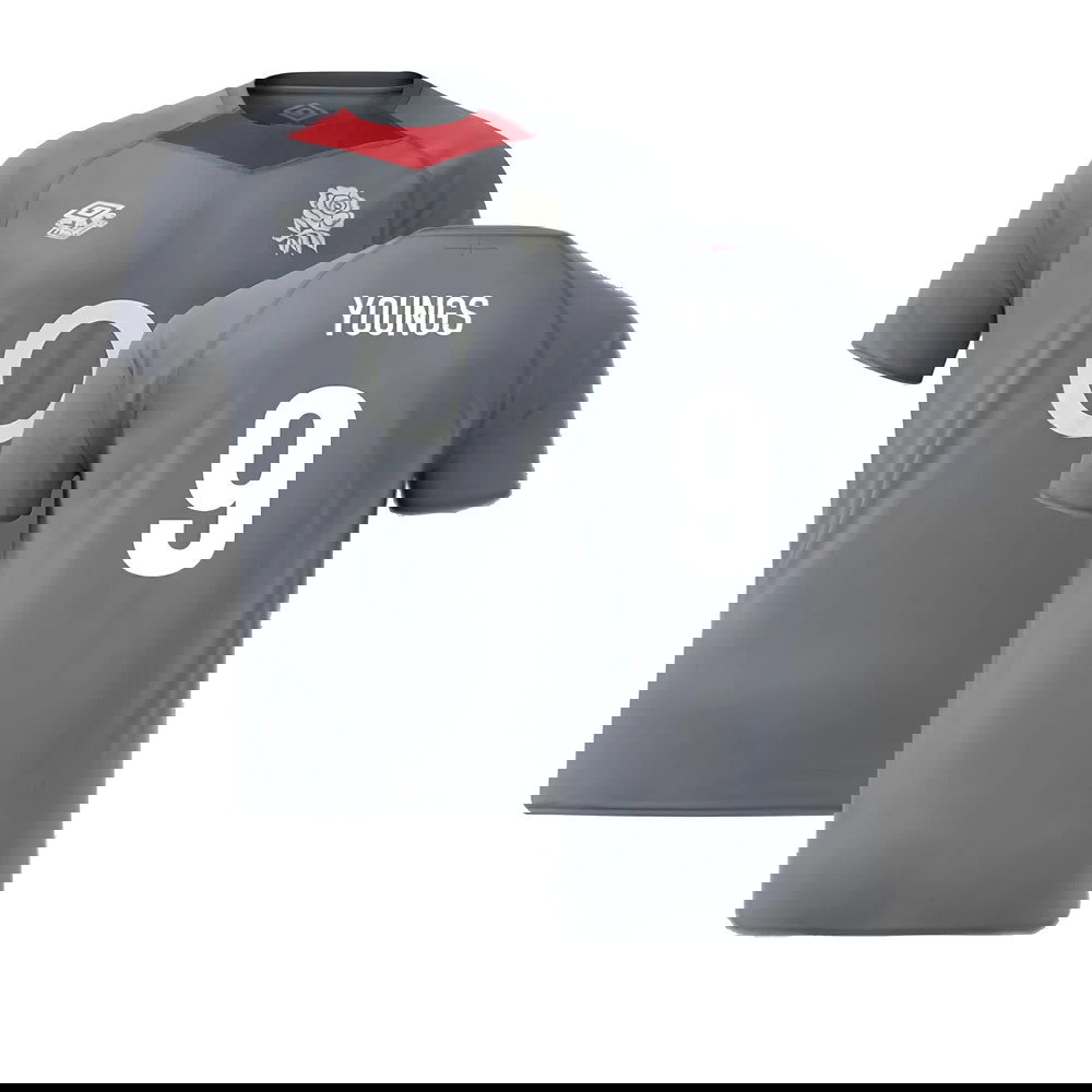2024-2025 England Rugby Relaxed O2 Training Jersey (Grey) (Youngs 9)