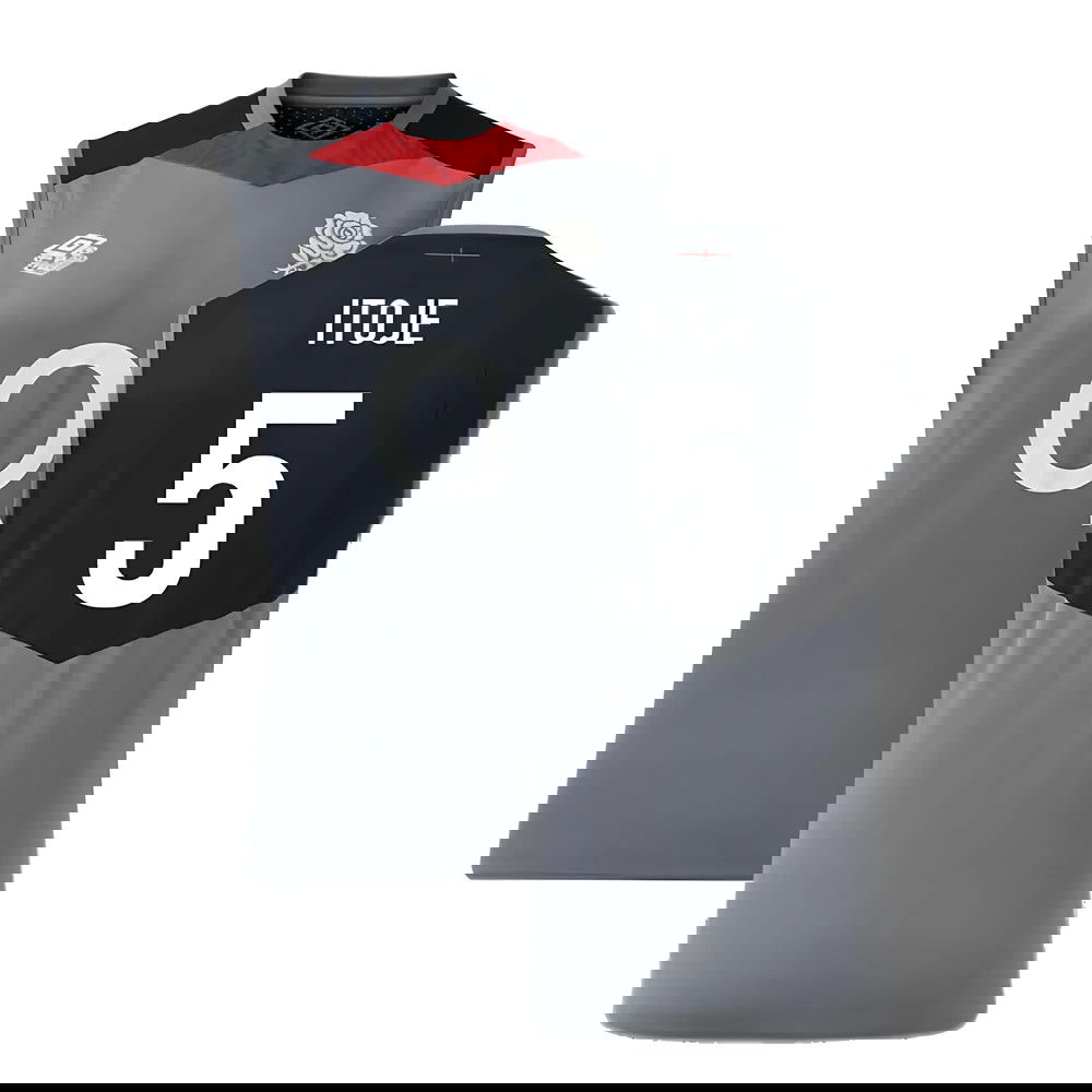 2024-2025 England Rugby Sleeveless Jersey O2 (Grey) (Itoje 5)