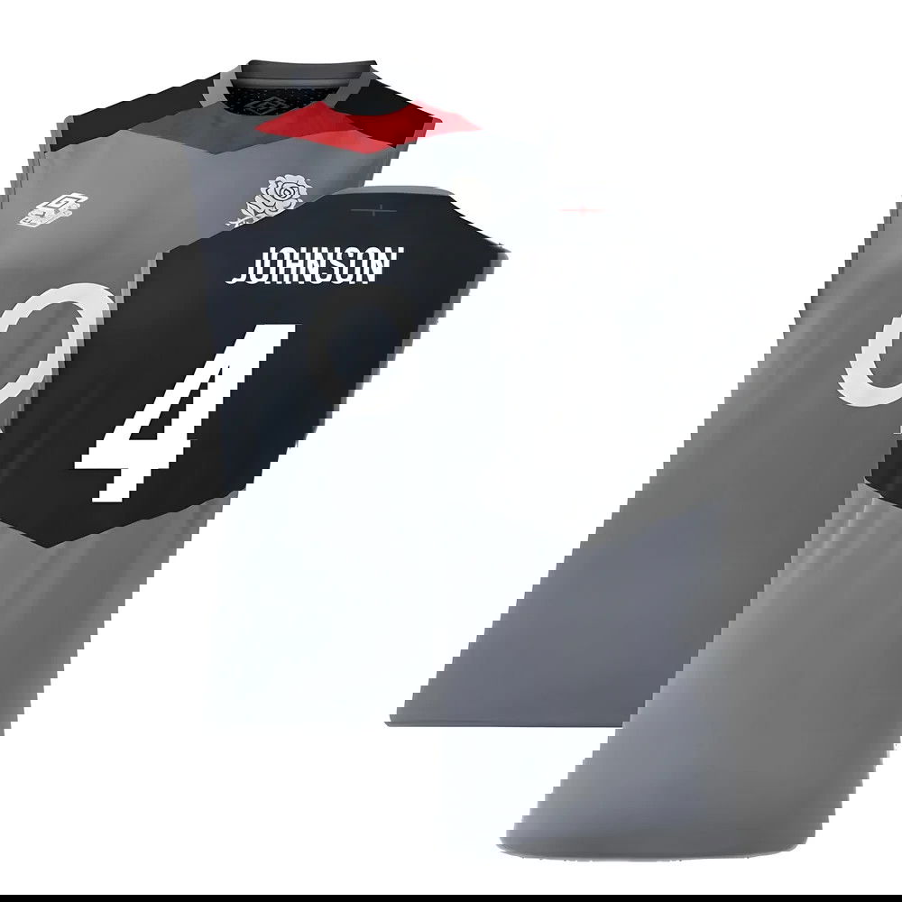 2024-2025 England Rugby Sleeveless Jersey O2 (Grey) (Johnson 4)