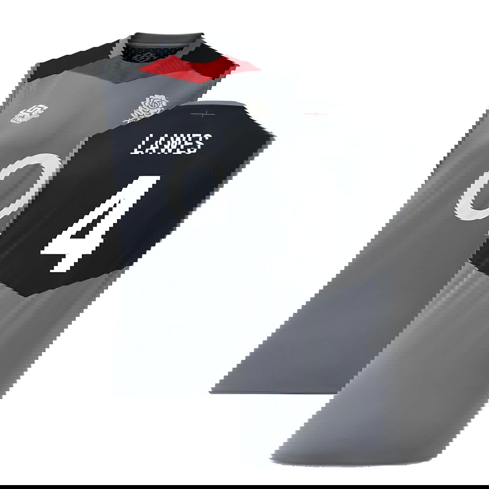 2024-2025 England Rugby Sleeveless Jersey O2 (Grey) (Lawes 4)
