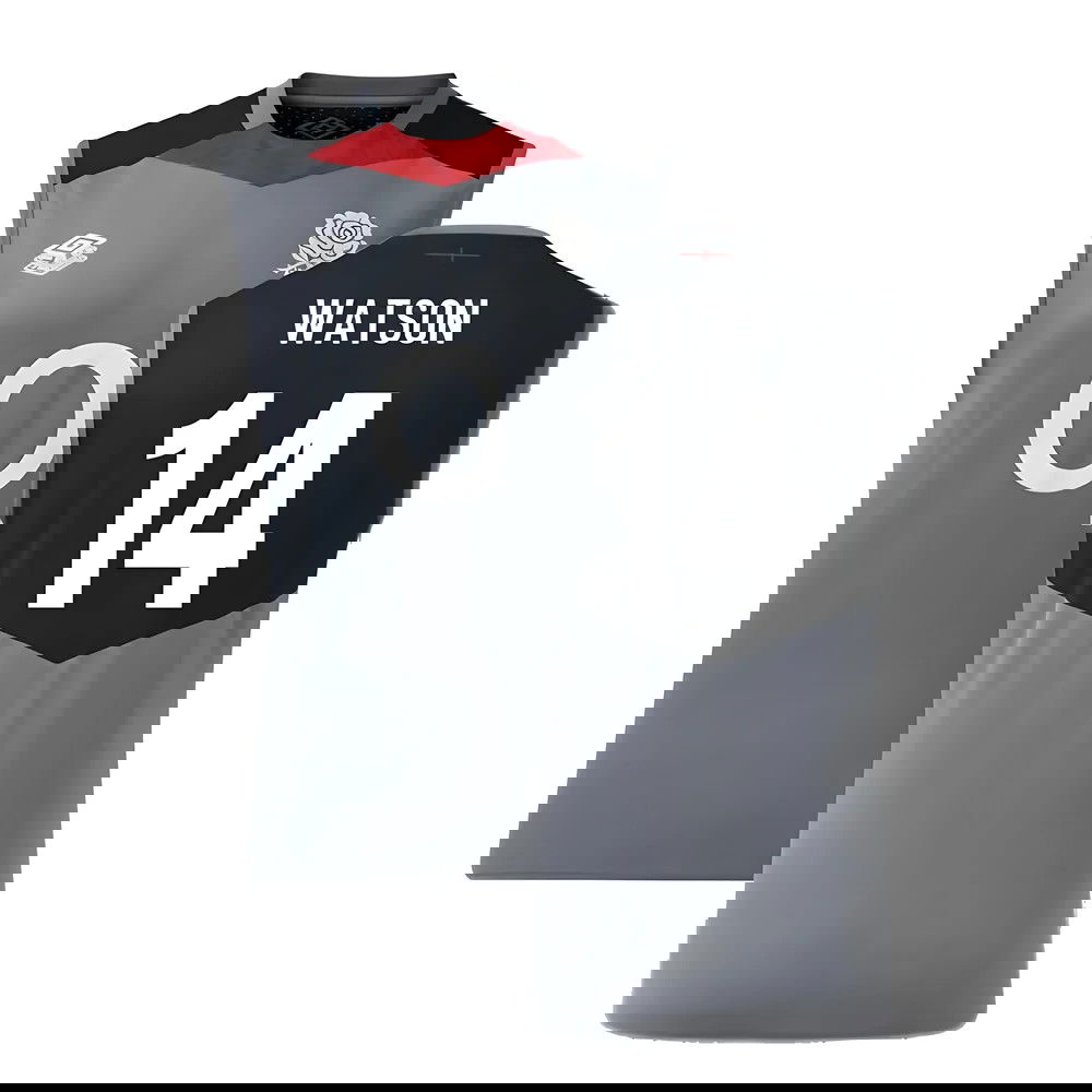 2024-2025 England Rugby Sleeveless Jersey O2 (Grey) (Watson 14)