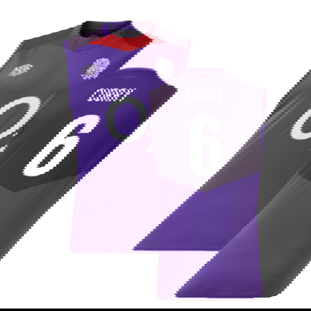 2024-2025 England Rugby Sleeveless Jersey (Violet) - Kids (Curry 6)