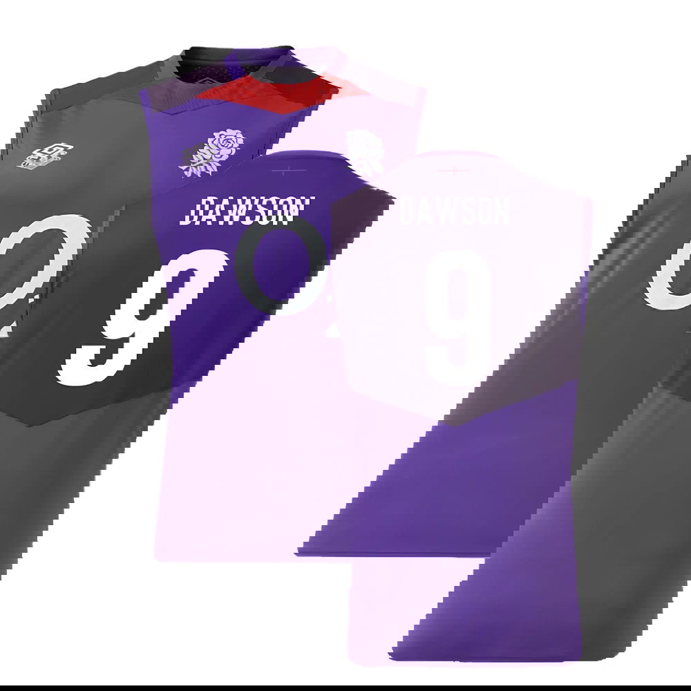 2024-2025 England Rugby Sleeveless Jersey (Violet) - Kids (Dawson 9)