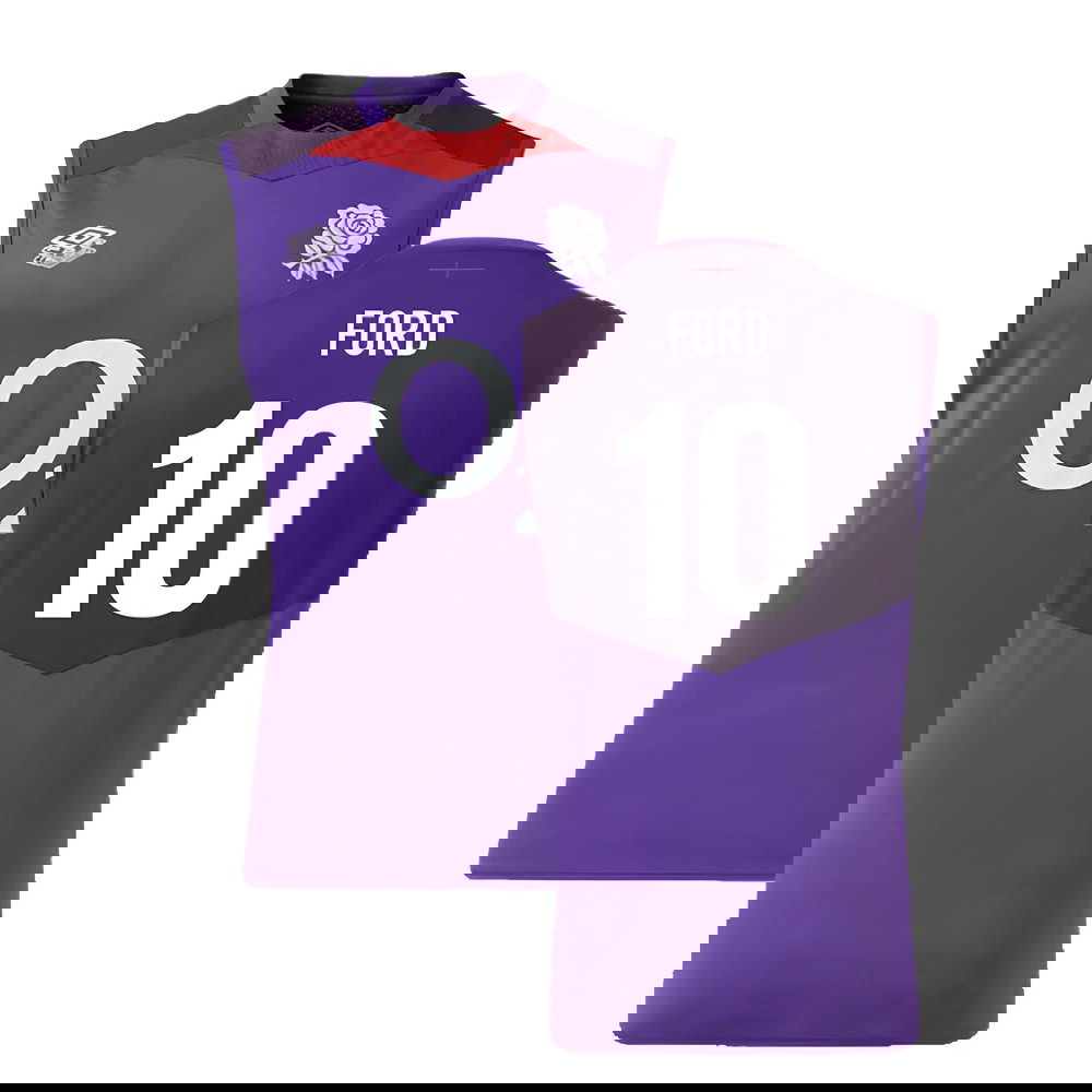 2024-2025 England Rugby Sleeveless Jersey (Violet) - Kids (Ford 10)