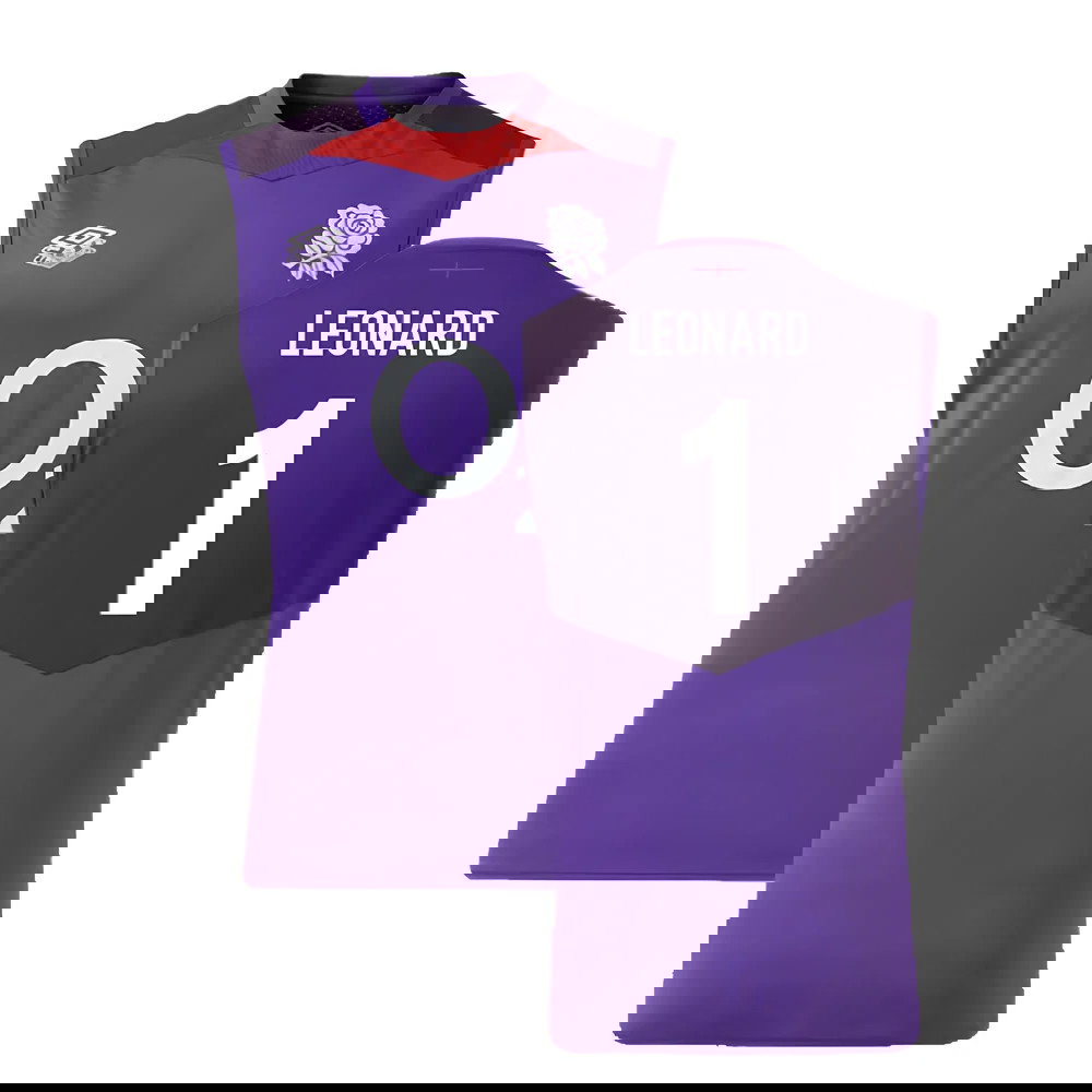 2024-2025 England Rugby Sleeveless Jersey (Violet) - Kids (Leonard 1)