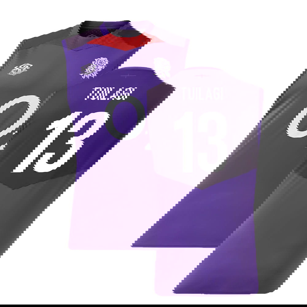 2024-2025 England Rugby Sleeveless Jersey (Violet) - Kids (Tuilagi 13)