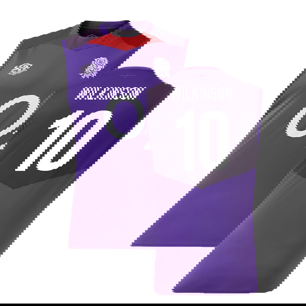 2024-2025 England Rugby Sleeveless Jersey (Violet) - Kids (Wilkinson 10)