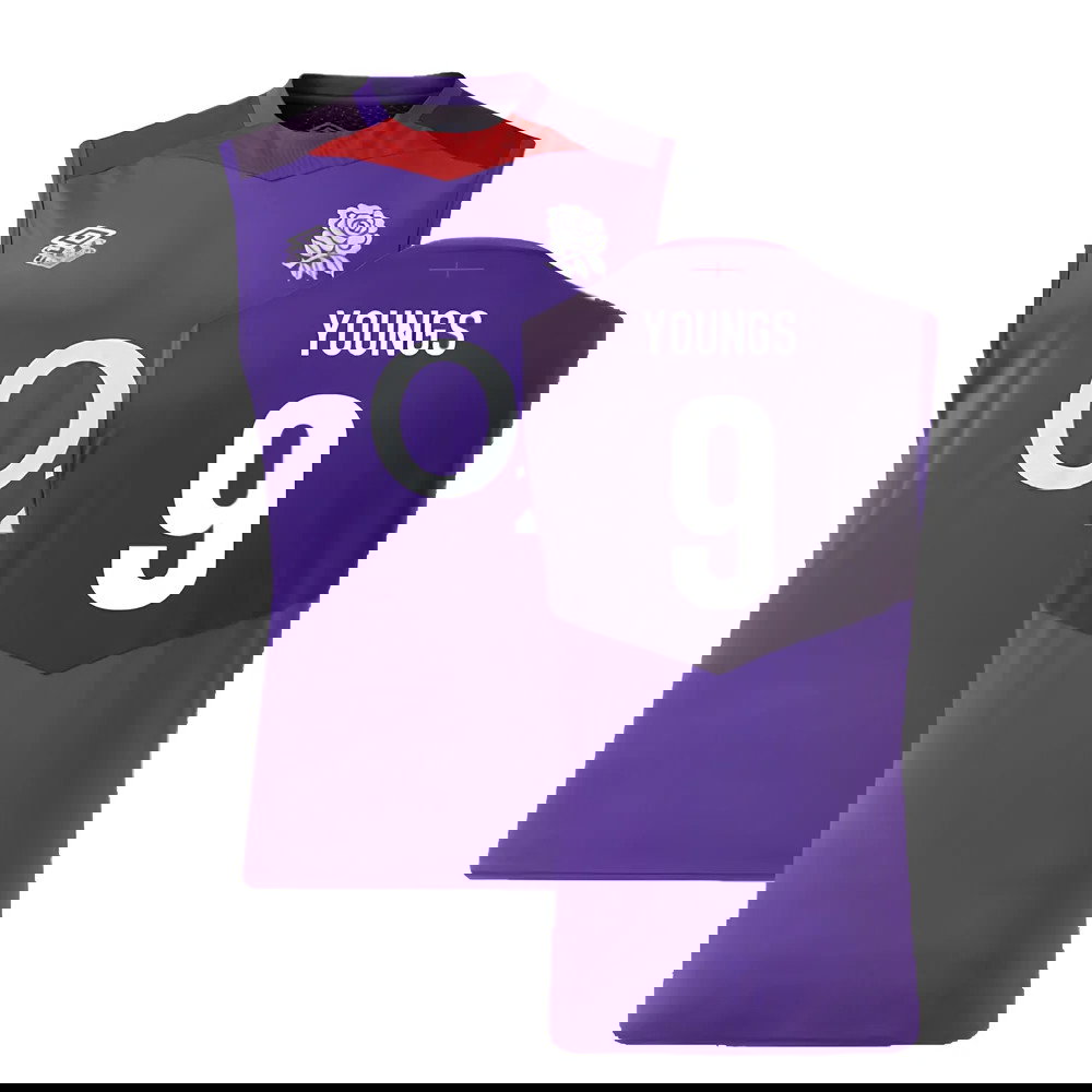 2024-2025 England Rugby Sleeveless Jersey (Violet) - Kids (Youngs 9)