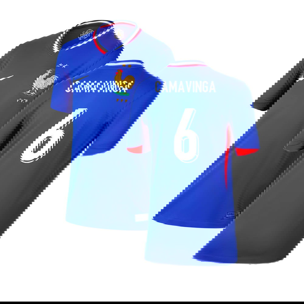 2024-2025 France Home Shirt (Kids) (Camavinga 6)