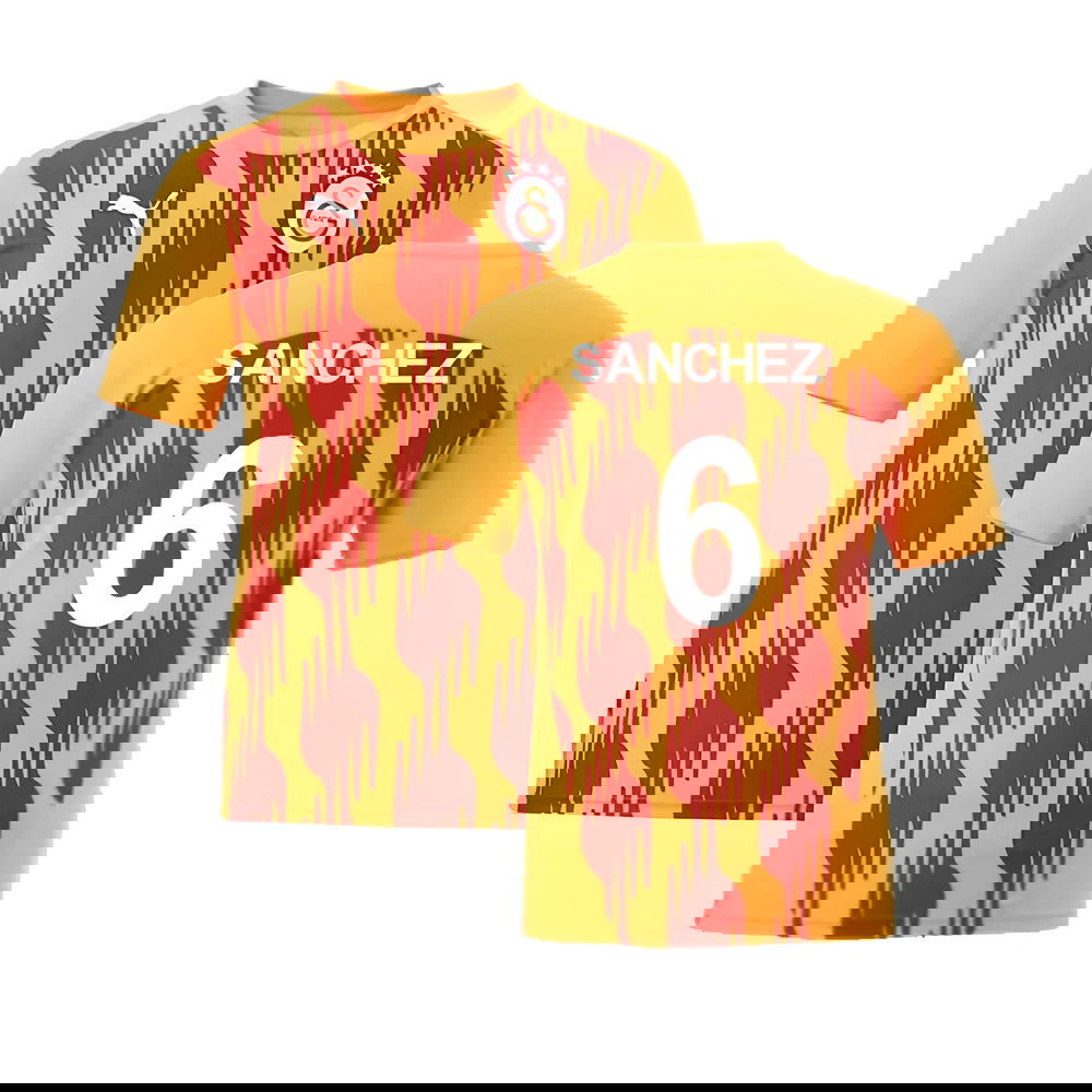 2024-2025 Galatasaray Pre-Match Shirt (Orange) (Sanchez 6)