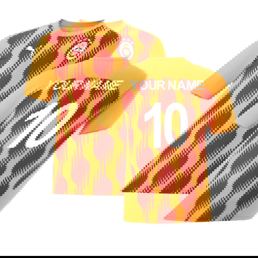 2024-2025 Galatasaray Pre-Match Shirt (Orange) (Your Name)