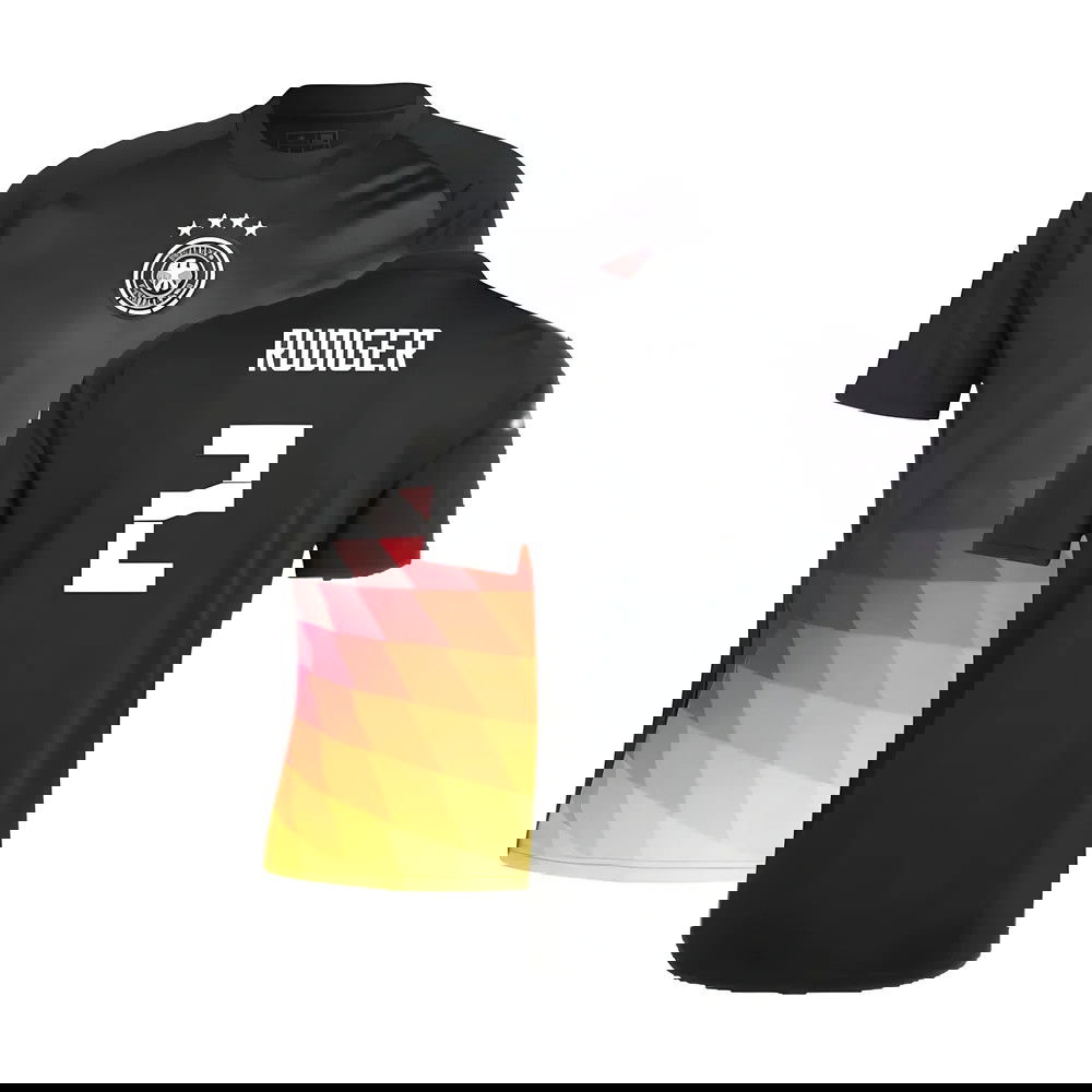 2024-2025 Germany Pre-Match Shirt (Black) (Rudiger 2)