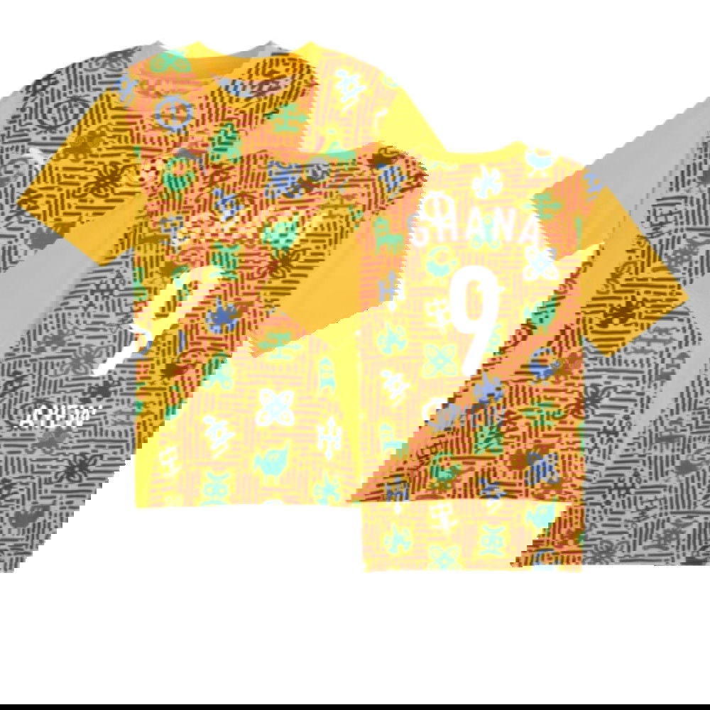 2024-2025 Ghana Pre-Match SS Jersey (Yellow) (Ayew 9)