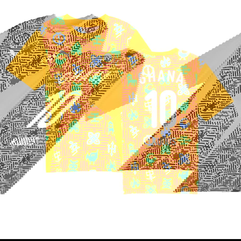 2024-2025 Ghana Pre-Match SS Jersey (Yellow) (Kudus 10)