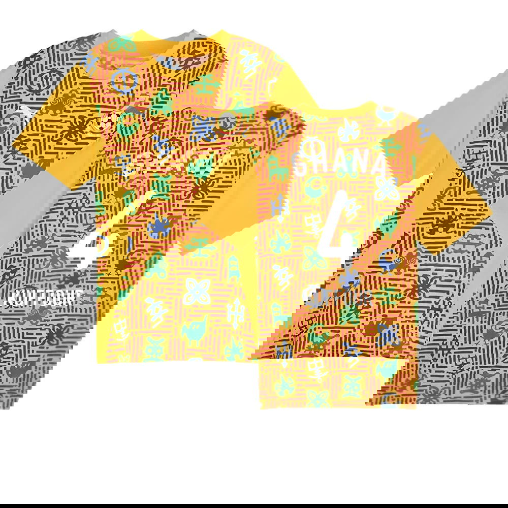 2024-2025 Ghana Pre-Match SS Jersey (Yellow) (Kuffour 4)