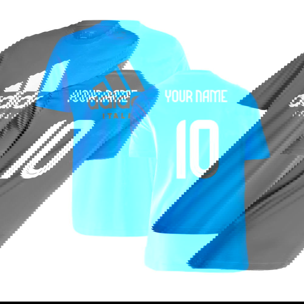 2024-2025 Italy DNA Graphic Tee (Blue) (Your Name)