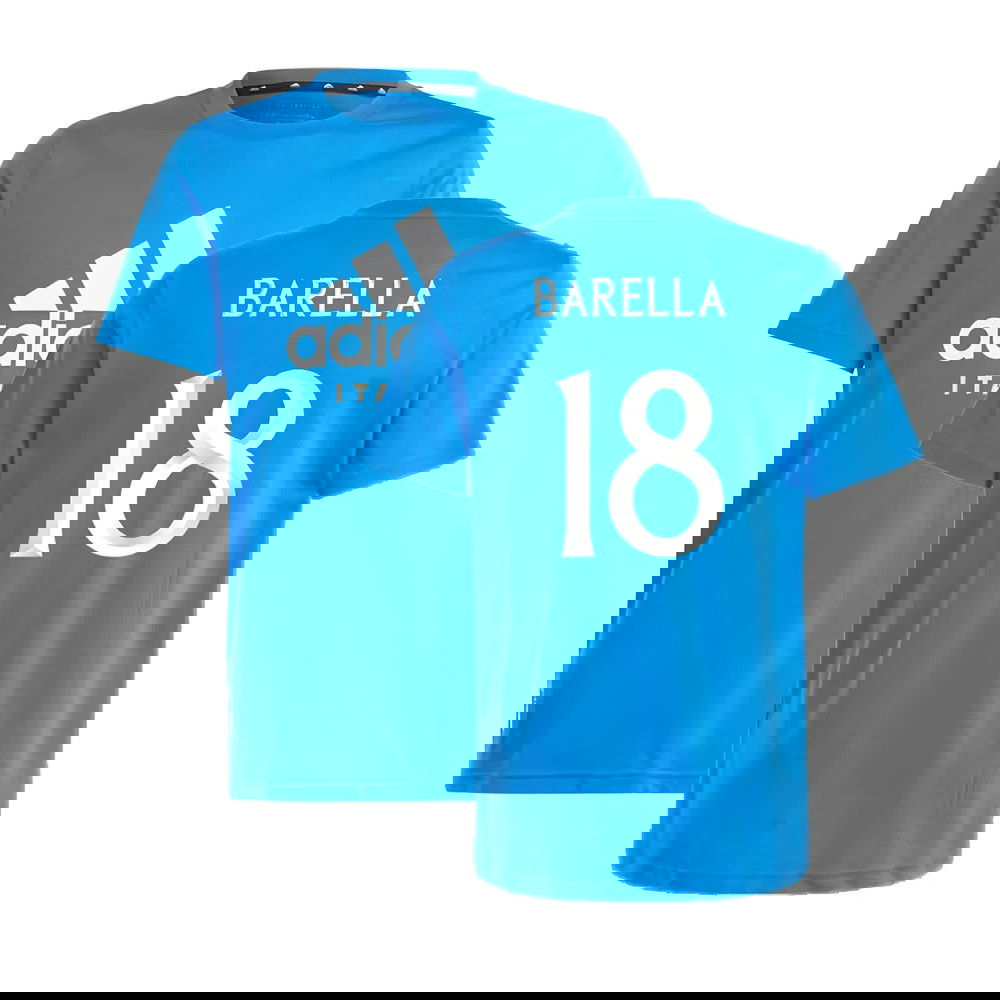 2024-2025 Italy DNA Tee (Blue) - Kids (BARELLA 18)