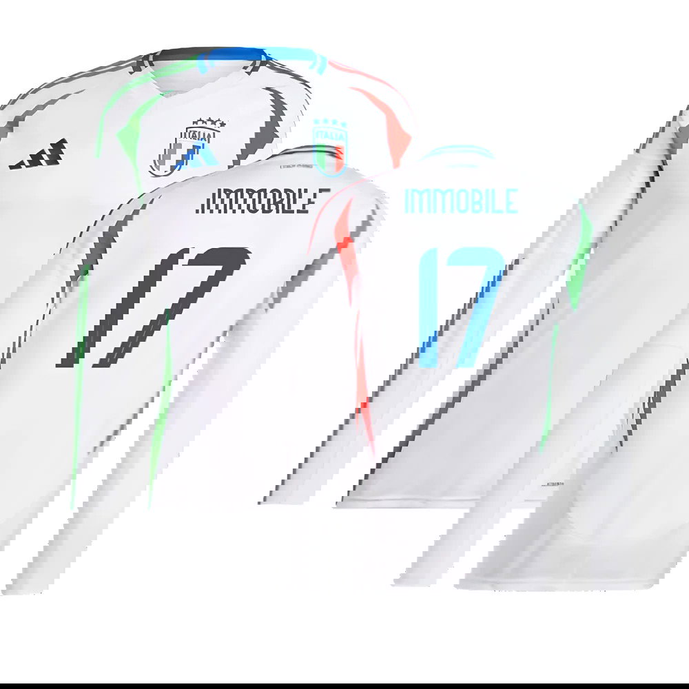2024-2025 Italy Long Sleeve Away Shirt (IMMOBILE 17)