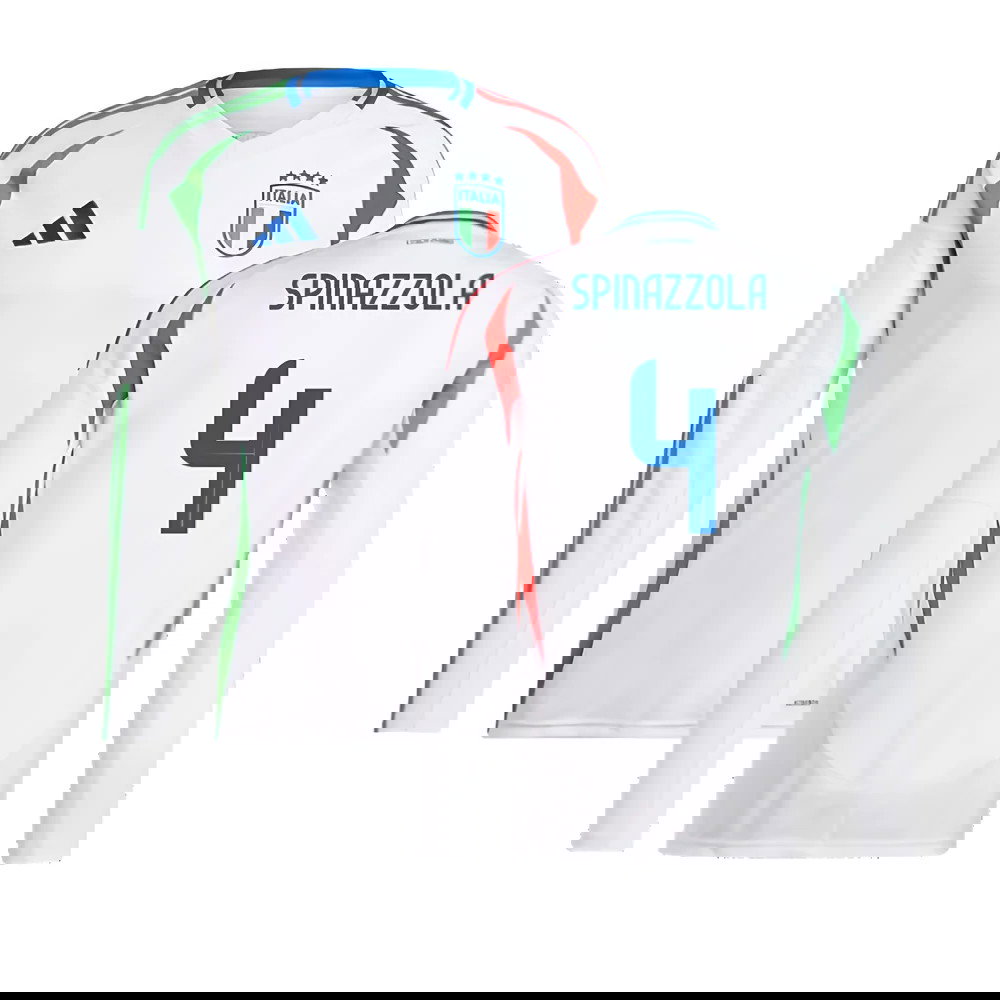 2024-2025 Italy Long Sleeve Away Shirt (SPINAZZOLA 4)