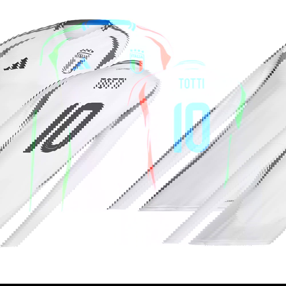 2024-2025 Italy Long Sleeve Away Shirt (TOTTI 10)