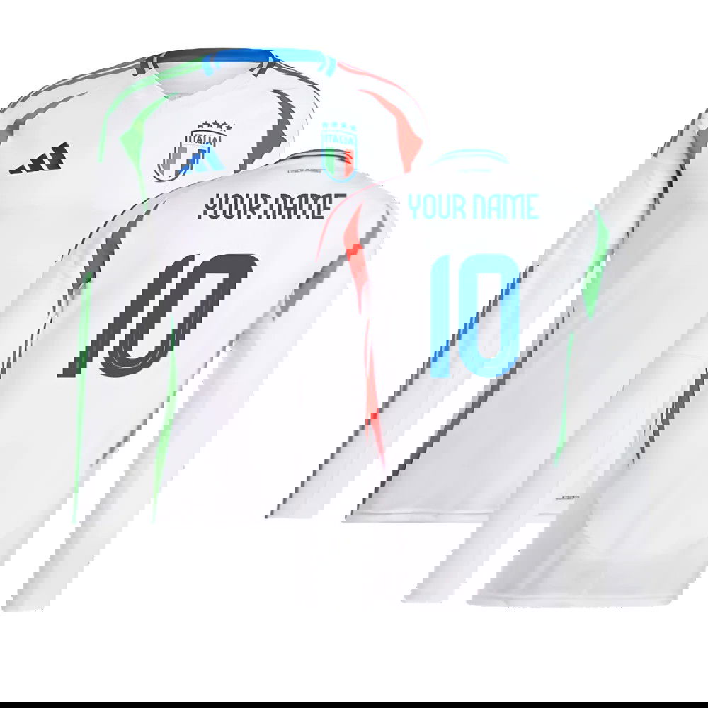 2024-2025 Italy Long Sleeve Away Shirt (Your Name)