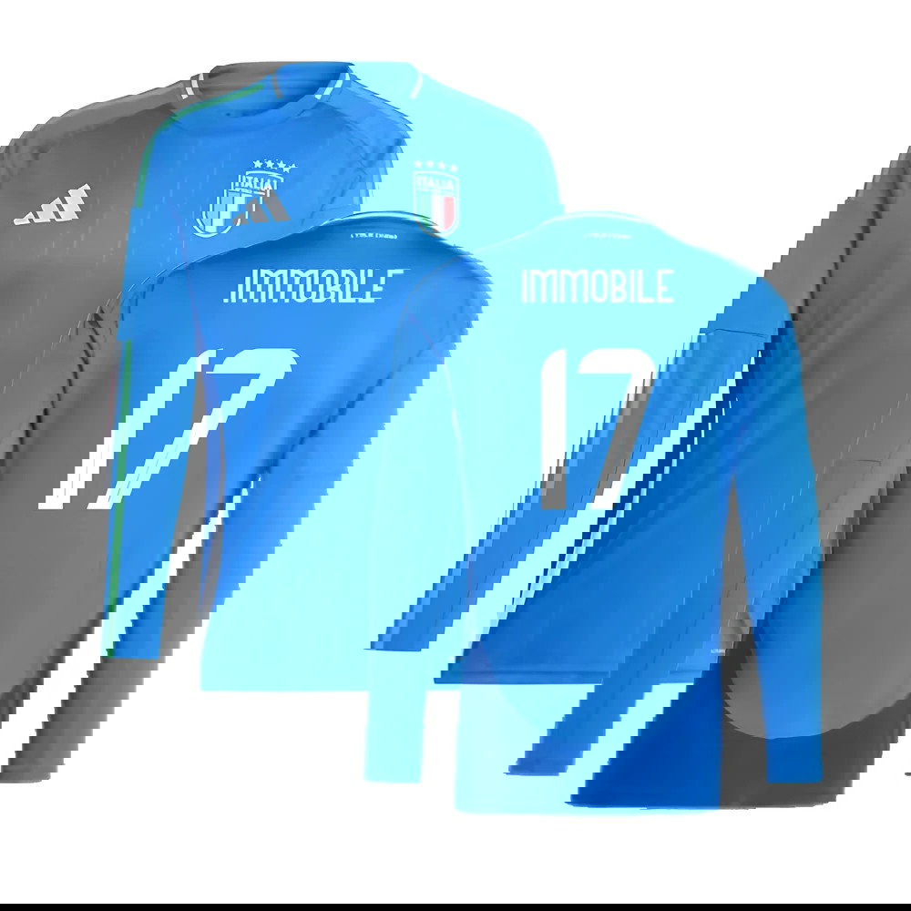 2024-2025 Italy Long Sleeve Home Shirt (IMMOBILE 17)