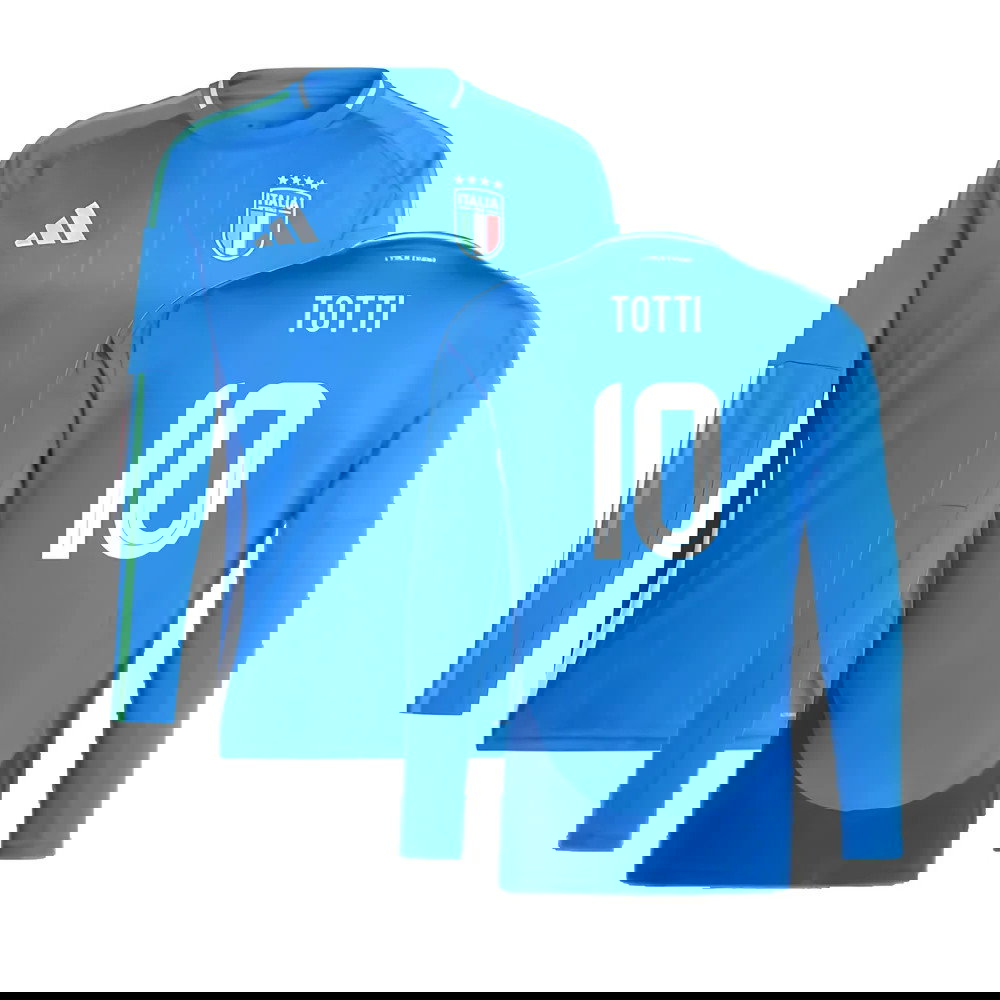 2024-2025 Italy Long Sleeve Home Shirt (TOTTI 10)