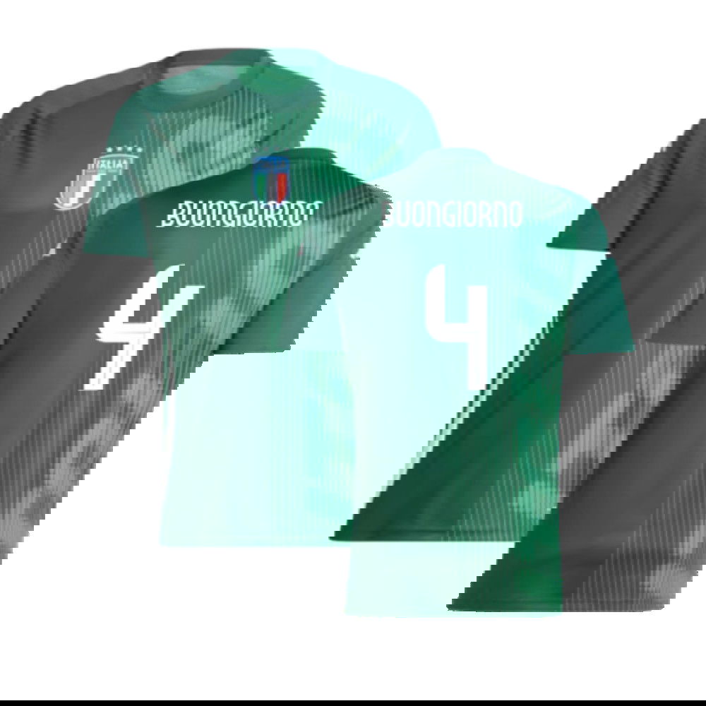 2024-2025 Italy Pre-Match Shirt (Green) (BUONGIORNO 4)