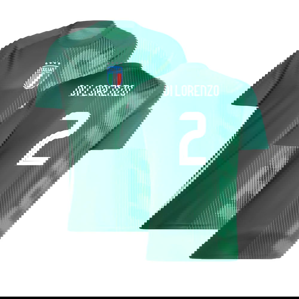 2024-2025 Italy Pre-Match Shirt (Green) (DI LORENZO 2)