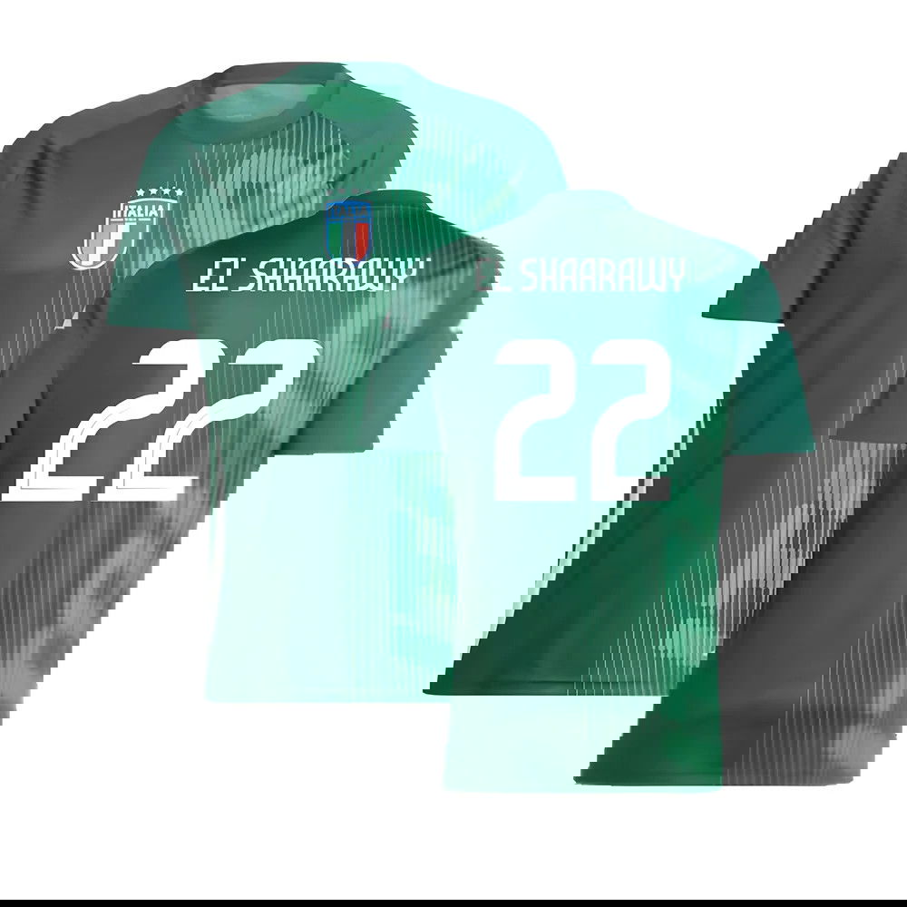 2024-2025 Italy Pre-Match Shirt (Green) (EL SHAARAWY 22)