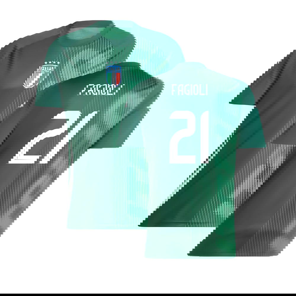 2024-2025 Italy Pre-Match Shirt (Green) (FAGIOLI 21)