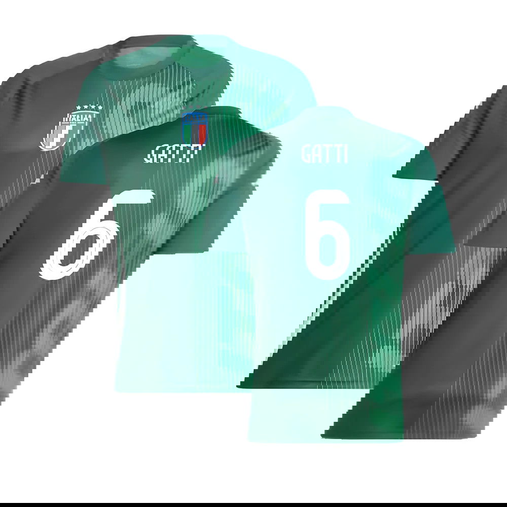 2024-2025 Italy Pre-Match Shirt (Green) (GATTI 6)