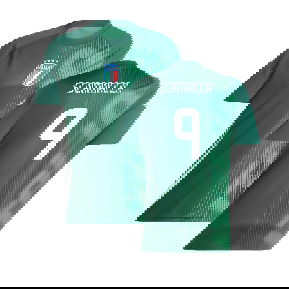 2024-2025 Italy Pre-Match Shirt (Green) (SCAMACCA 9)