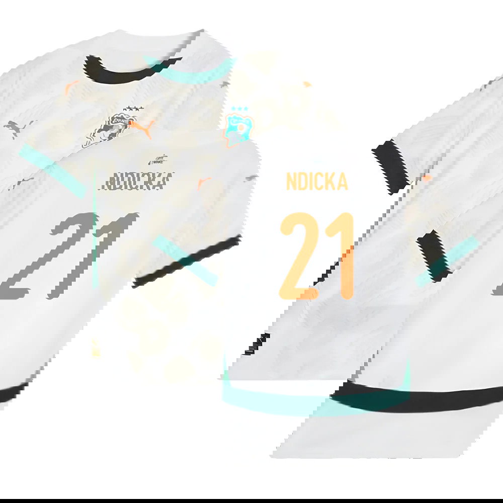 2024-2025 Ivory Coast Away Shirt (Kids) (Ndicka 21)