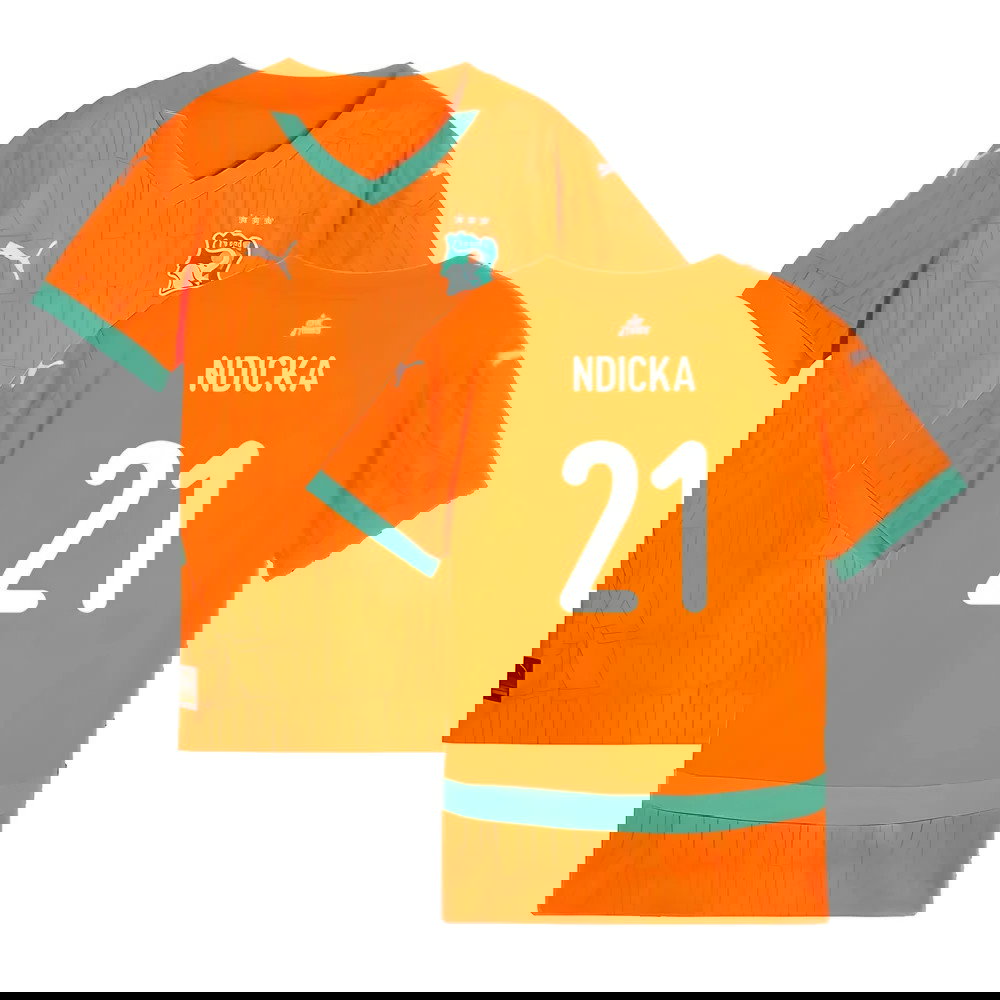 2024-2025 Ivory Coast Home Shirt (Kids) (Ndicka 21)