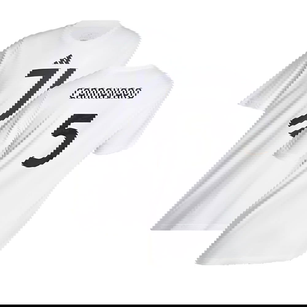 2024-2025 Juventus DNA Graphic Tee (White) (Cannavaro 5)